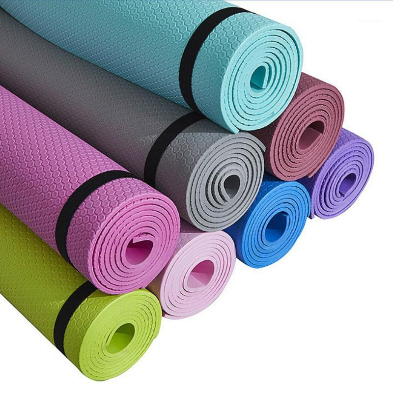 

Yoga Mat Anti-skid Sports Fitness Mat 4MM Thick EVA Comfort Foam yoga mafor Exercise, Yoga, and Pilates Gymnastics1, Red
