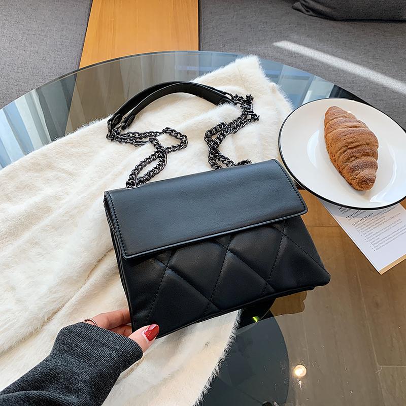 

PU Leather Crossbody Bags for Women 2021 Small Classic Shoulder Handbags and Purses Women's Luxury Trending Cross Body Bag, Black