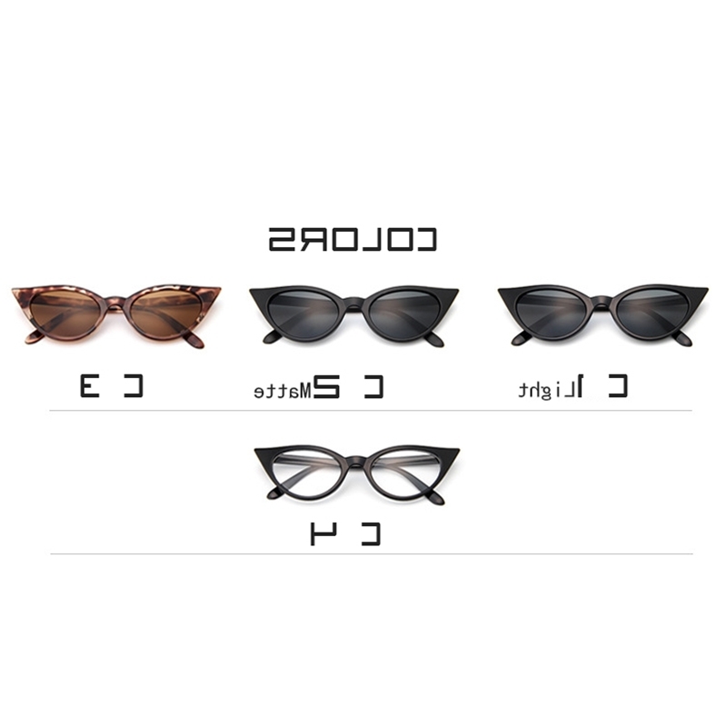 

Design Cat Clear Eye Vintage Women Brand Sexy Ladies Sunglasses Female Oculos Cateye UV400