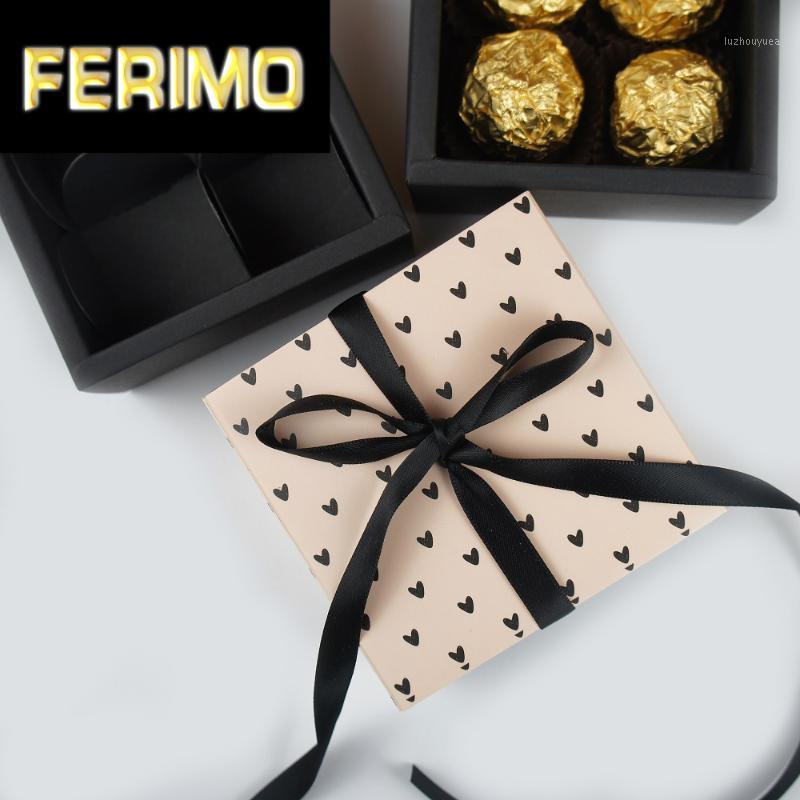 

8.9*8.9*3.5CM heart love 10 set Chocolate Paper Box valentine's day Christmas Birthday Party Gifts Packing Storage Boxes use1