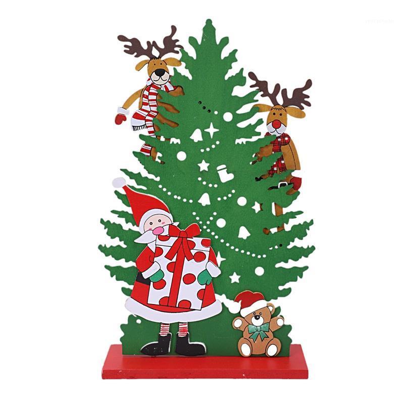 

Fashion creative DIY desktop office decoration Christmas decoration gifts Wooden assembled single piece Christmas tree ornamen1
