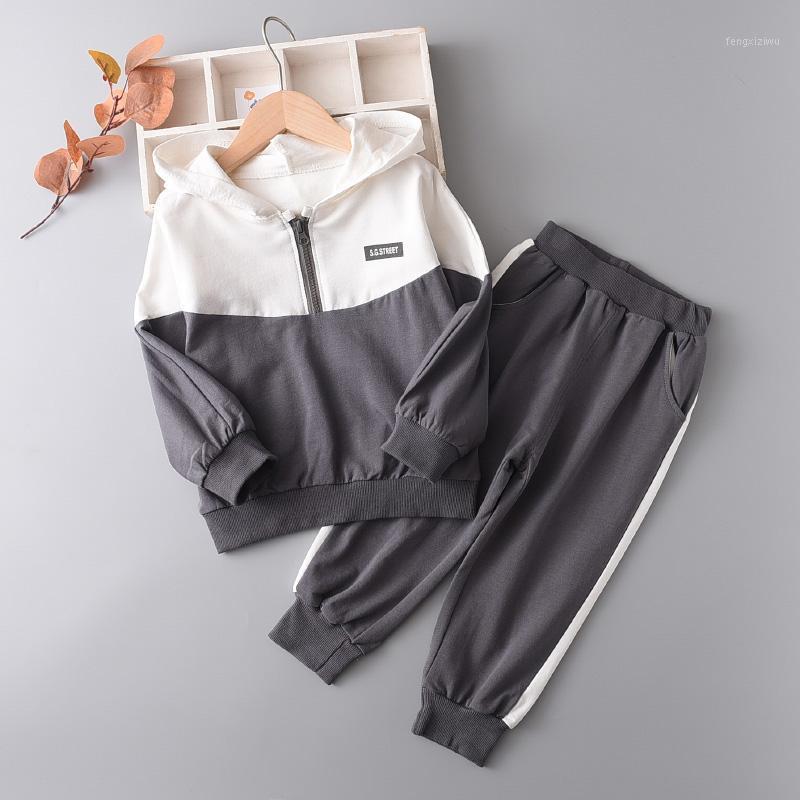 

Keelorn Boys Clothing Sets Casual Spring Boys Sport Clothes Patchwork Hooded Sweatshirt Pants 2Pcs Casual Kids Clothing Set1, Ax145blue