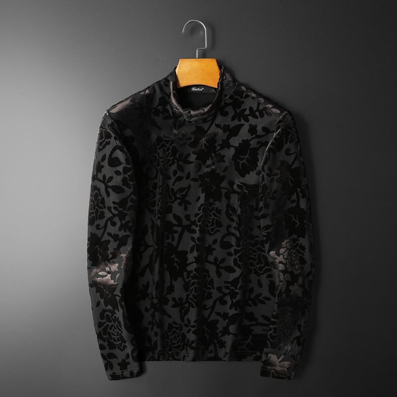 

Velvet Winter's Wool Base T-shirt, Shirt, Man's Shirt Gs90, Black