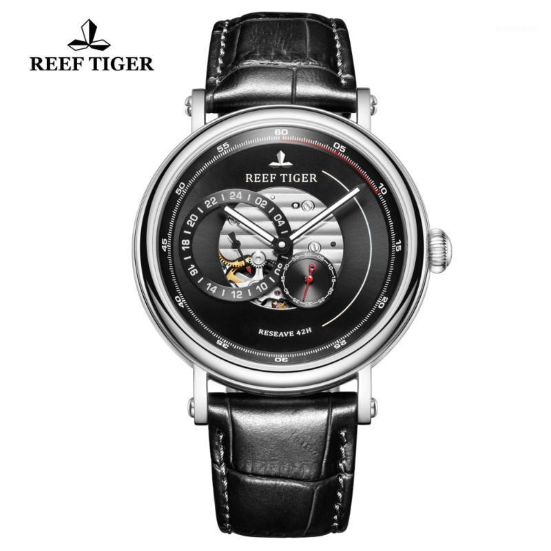 

Reef Tiger/RT Casual Watch for Men Automatic Watches Leather Strap Fashion Skeleton Watch Relogio Masculino RGA16171, Rga1617-ywb