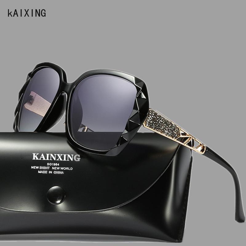 

KAIXING Fashion Oversized Sunglasses Women Luxury Gradient Shades Glasses UV400 Polarized Driving Goggles gafas de sol mujer