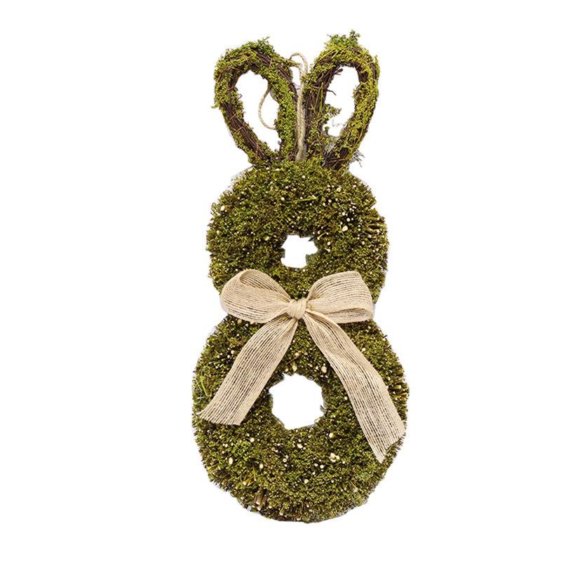 

Easter Decoration Natural Artificial Plants Wreaths Garlands Hanging with Big Bow Pendant Photo Prop Party Decor 2021 New