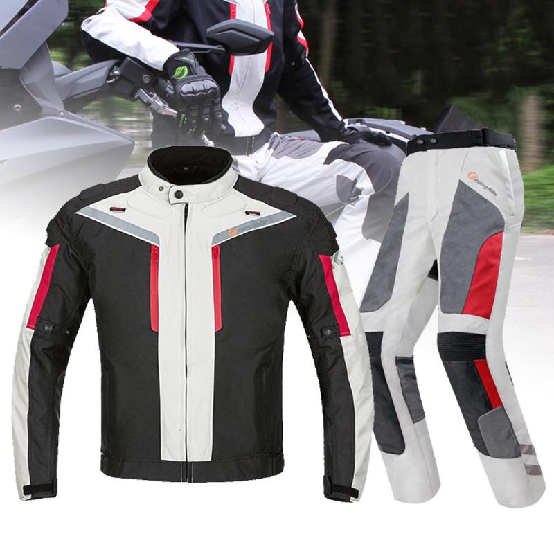 

Motorcycle Jacket Man Set Moto Protection Warm Windproof Waterproof Motocross Riding Moto Jacket Pant Suit Body Armor Size M-4XL