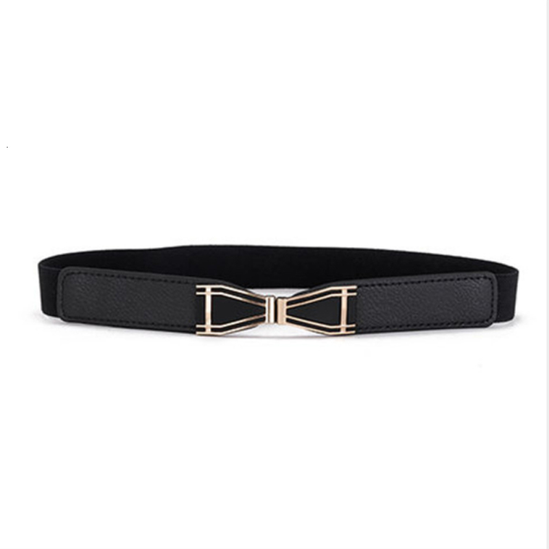 

2021 New Women Waist Belts Fashion Lady Solid Stretch Elastic Wide Belt Waistband Jcpr, Black
