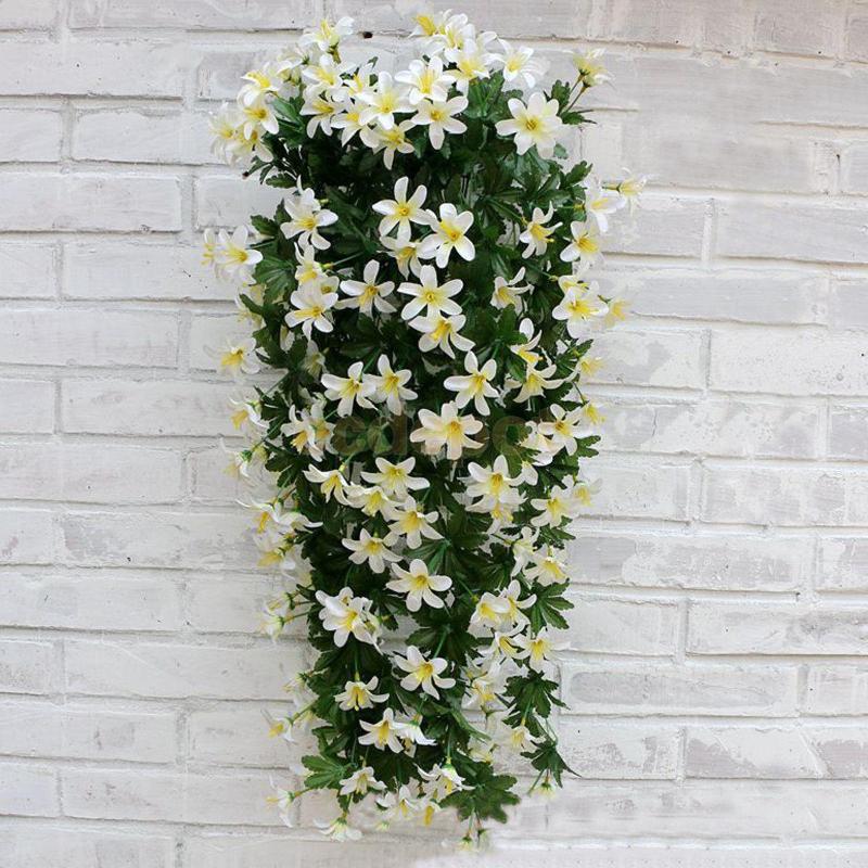 

Artificial 5-branch Wall Hanging Ivy Vine Lily Flower Home Party Decor 7 Colors, Rose red