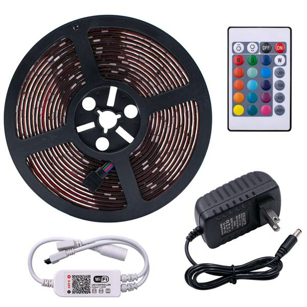 

5M RGB 5050 Waterproof LED Strip light SMD 44 Key Remote Wifi Wireless Light