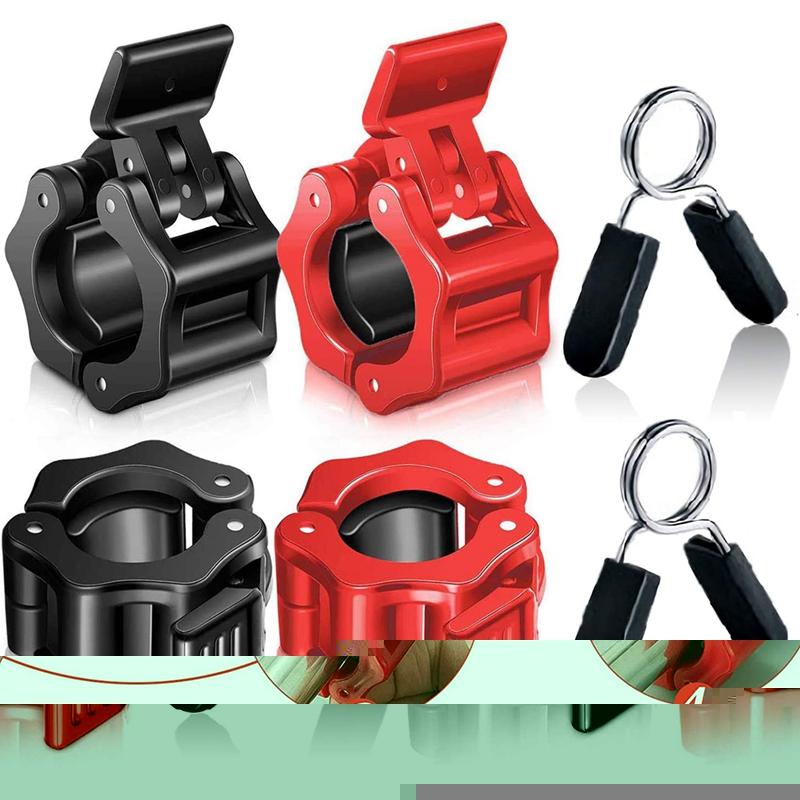 

25MM Quick Release Barbell Lock Clamp Barbell Spring Clip for Workout Weightlifting Fitness Training Bodybuilding