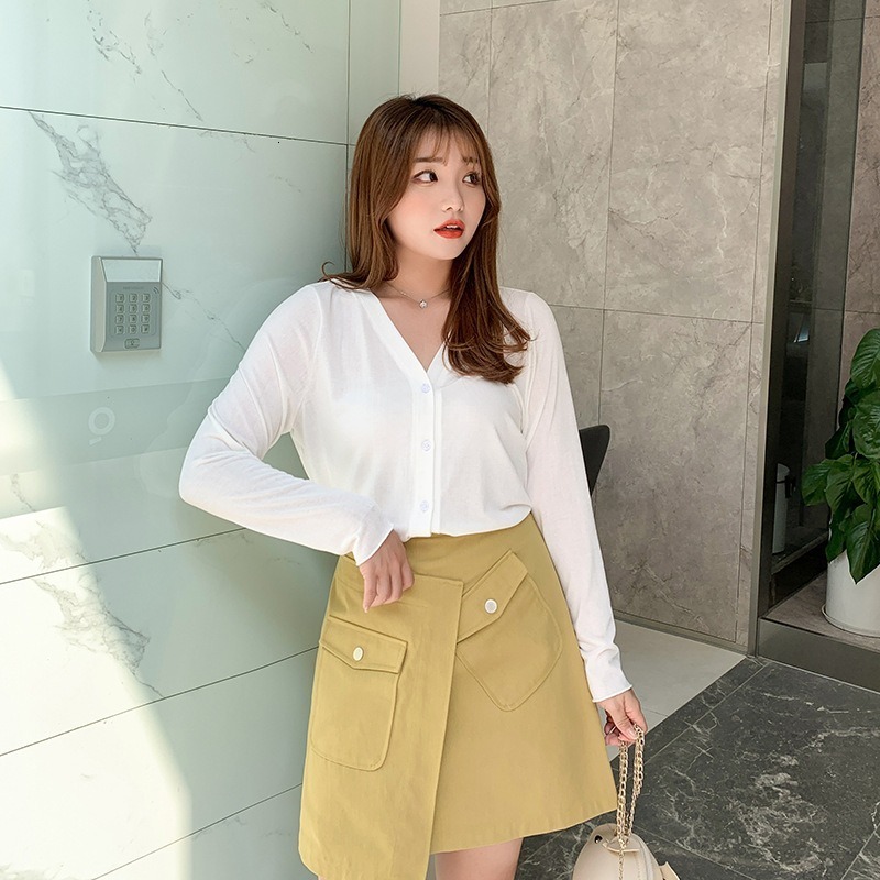 

2021 New Spring summer solid colour large female fat mm light and thin Sun-proof cardigan with v in higher mesh NO0M, White