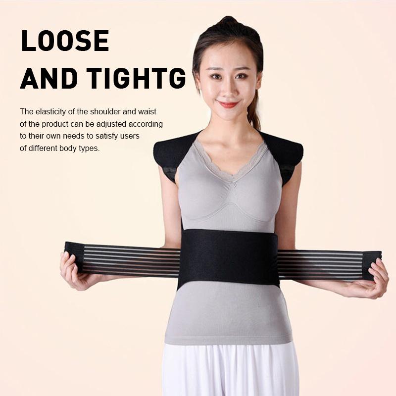 

Posture Corrector Support Brace Belt for Back & Shoulder Posture Correction Support Brace Belt Tourmaline For Adults, Light grey