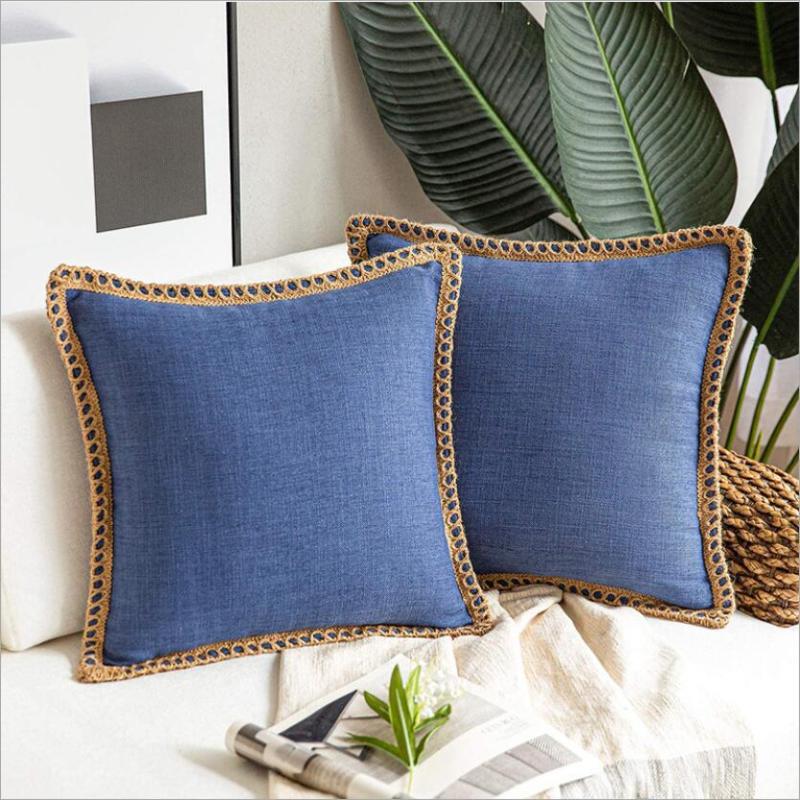 

Modern Decoration Ivory Cushion Covers 45X45 for Couch Sofa Modern Throw Pillow Covers 50x50 Bed Living Room Pillowcase 30x50, Blue