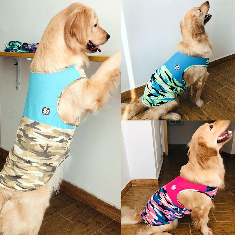 

Pet Dog Clothes Spring and Summer Costume Camouflage Cotton Sleeveless T-shirt Breathable Vest for Small Medium Large Dogs