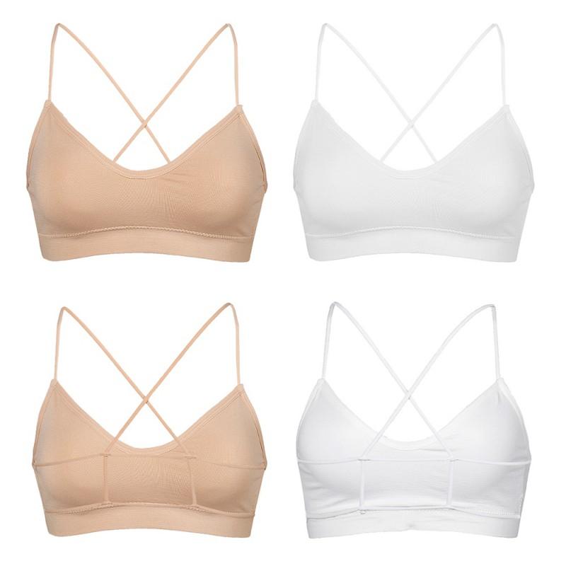 

New Arrival Women Bra Seamless Vest fashion simple solid color student thread underwear beauty back Sport bra tube top