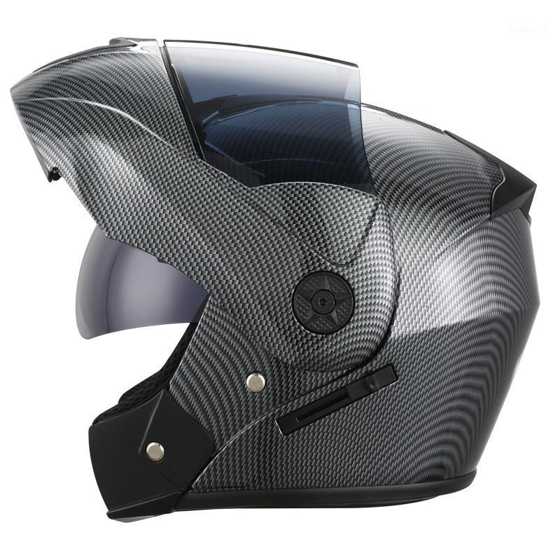 

New Motorcycle Helmet Flip Up Helmets Men Women Dual Visor Double Lens Motor Cycling MotorBike Helm Casque Motocross Capacete1, B1