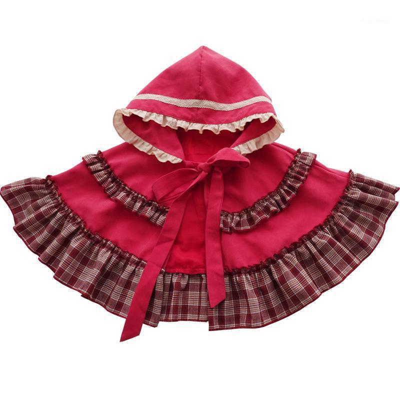 

Lolita style cape for children and girls Shawl coat1, Red