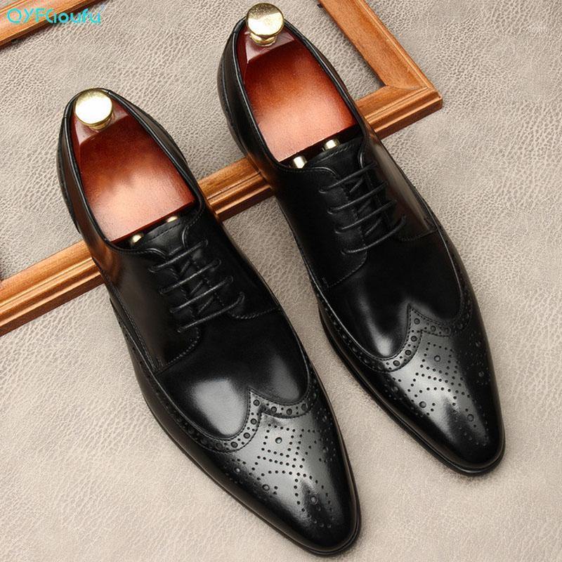 

Business Men Oxford Leather Shoe Genuine Leather Wedding Party Casual Men Dress Shoes Black Shoe For Suit Fashion Male Flats1