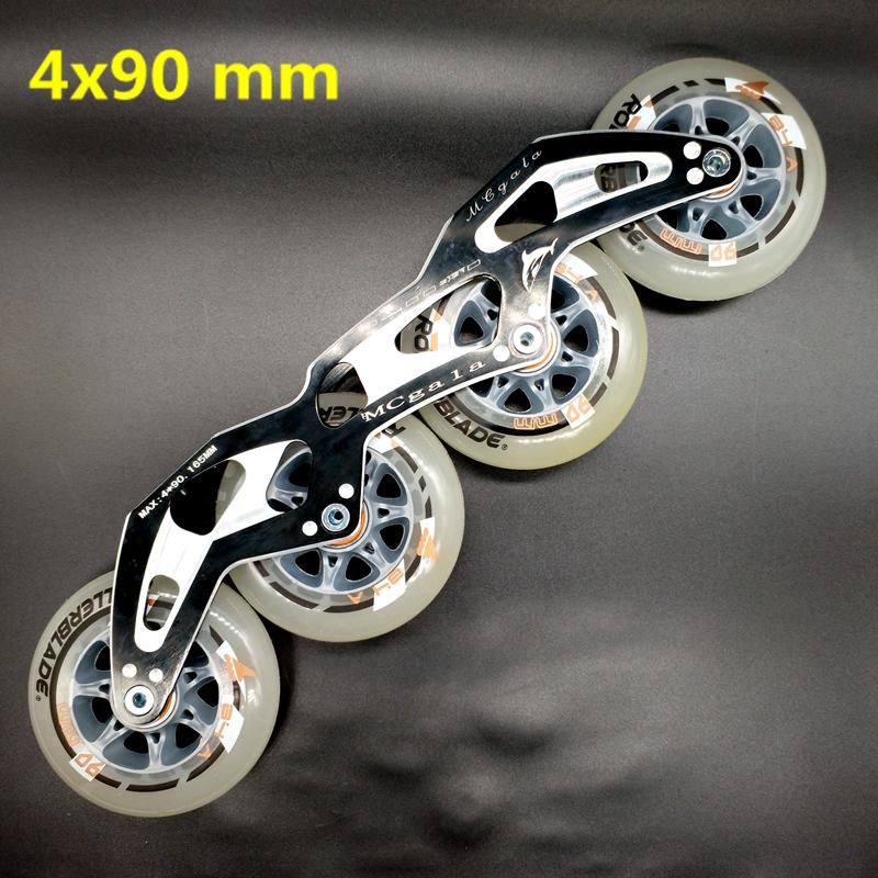 

Free shipping speed skate frame 4x90MM 165 mm max, One pair