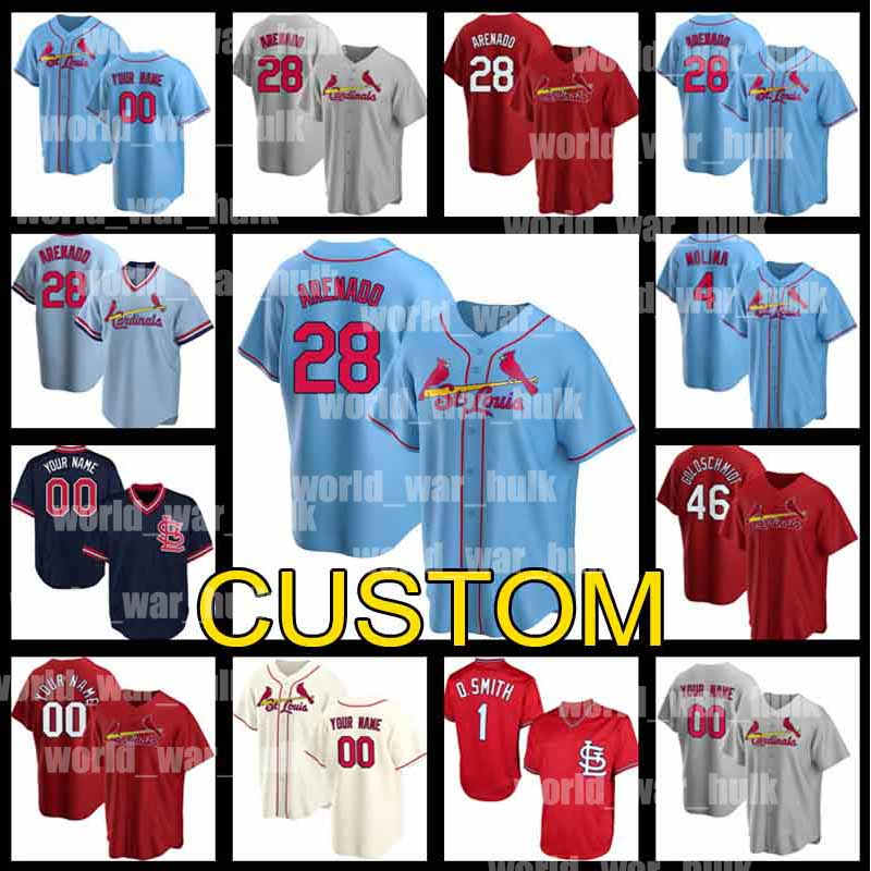 

28 Nolan Arenado Jersey 2021 Custom St. Louis 22 Jack Flaherty Cardinal Baseball Jerseys 48 Harrison Bader 34 Yairo Munoz Paul Goldschmidt, Custom jersey (hongque-fugu)