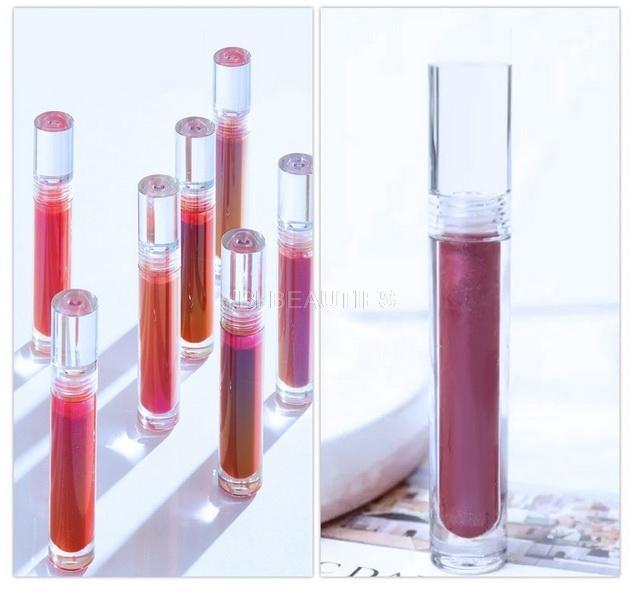 

Empty 7.8ML Transparent Lipgloss Tubes Round Clear Cosmetic Containers Lipgloss Tube Packaging Lip Gloss Tube with Wand L15601-51