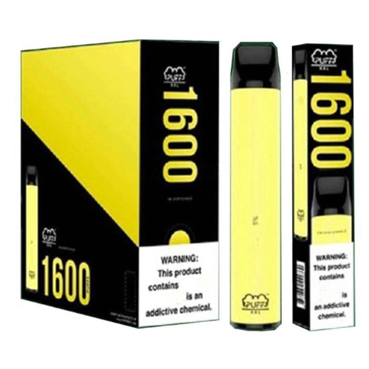 

Portable disposable pod device Puff XXL 1600 puffs vaporizer vape pen big vapor starter kit Wholesale