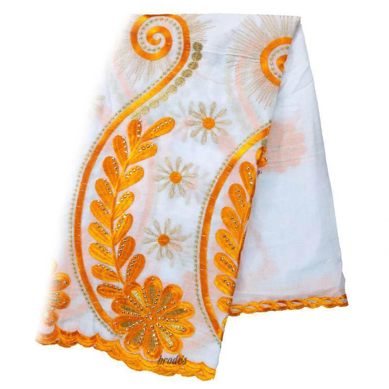African Women Special Scarfs Muslim Women Embroidery 100% Cotton Scarf Party Wedding Scarf