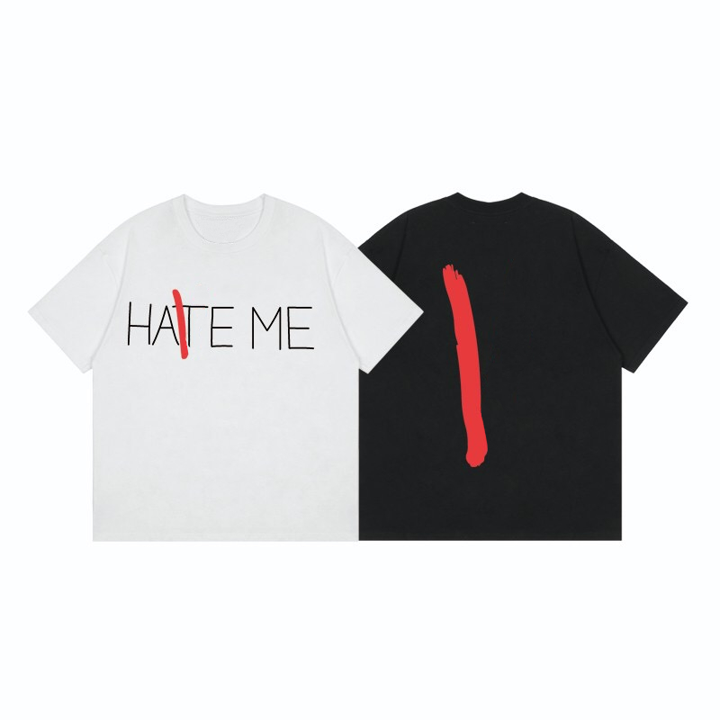 

22ss Spring Summer USA HATE ME Print Vintage oversize T shirts Mens Tshirt Women Clothes Casual Cotton Tee, White