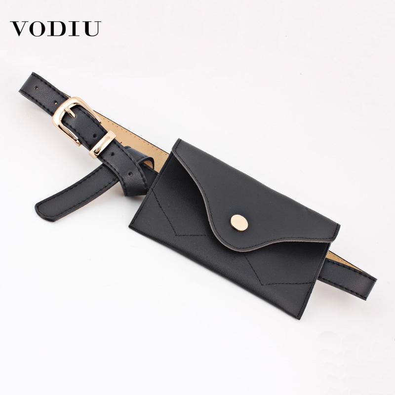 

2019 Fashion Women Fanny Pack Simple Vintage Mini Adjustable Phone Purse Key card Envelope bag high quality PU Leather Waist Bag1, Sky blue