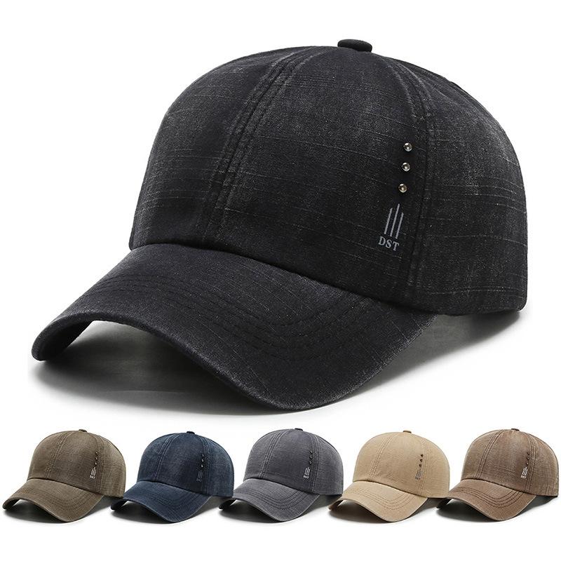 

2021 High Quality Washed Cotton Adjustable Solid Color Baseball Cap Unisex Couple Cap Fashion Leisure Dad Hats Snapback Bone, Black