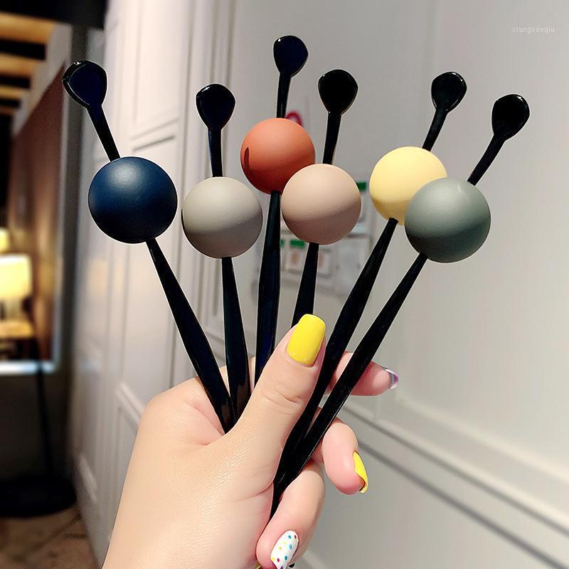 

Hair Clips & Barrettes Woman Candy Color Sticks Sweet Simple Ball Stick Round Shape Hairpins Wedding Jewelry Gifts Girls Accessories, Golden;silver