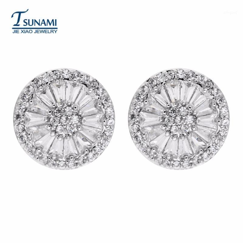 

Stud Top Quality Zircon Round Earrings For Female Luxury Jewelry Gifts ER-0821
