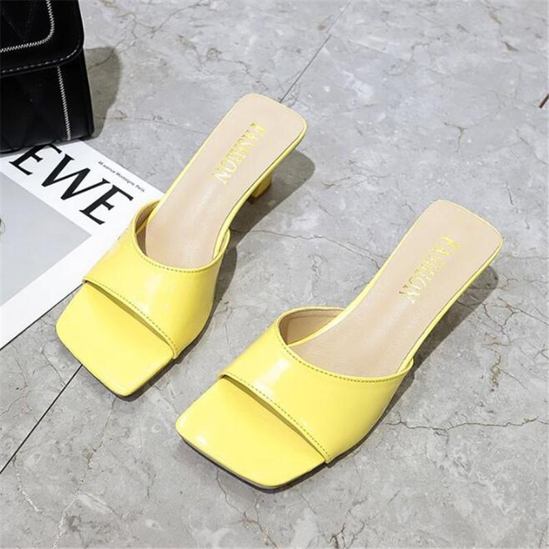 

New women's sandals fashion square-head high-heeled simple lightweight and comfortable casual women's sandals and slippers, 06