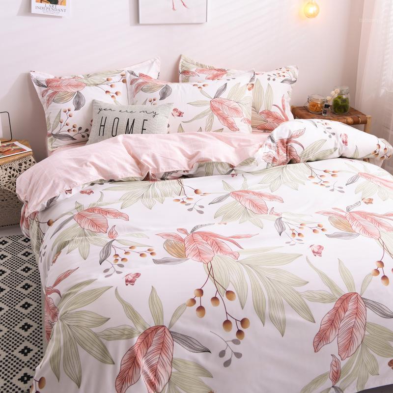 

denisroom flower bed linens pink Comforter bedding set Duvet Cover set bed sheet and pillowcase AQ72*1, Style8