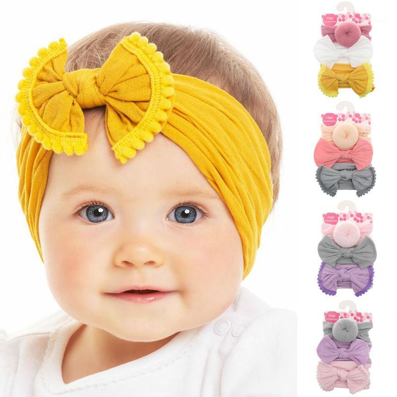 

3Pcs Princess Girls Bow Hairband Newborn Baby Headband Stretch Turban Knot Head Wrap Headwear Baby Accessories1