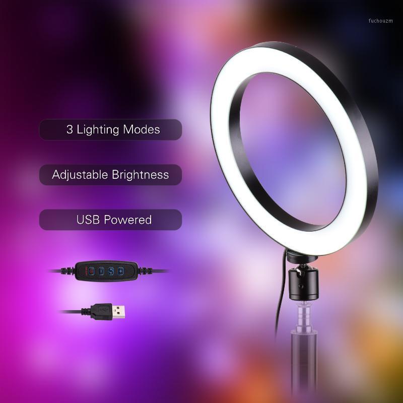

8inch Ring Light LED Video Ring Light Lamp 3 Lighting Modes Adjustable Brightness USB Powered with Flexible Ballhead Adapter1