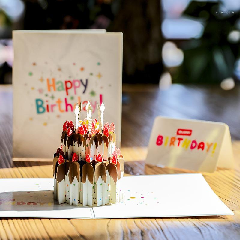 

3D Up Dream Cake Greeting Card Christmas Birthday New Year Invitation1
