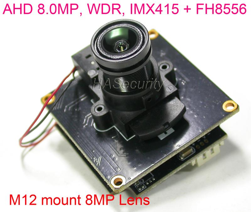

8MP AHD-8.0MP @ 15fps , 1/2.8" Sony IMX415 CMOS image sensor + FH8556 CCTV camera module PCB board +OSD cable +M12 Lens