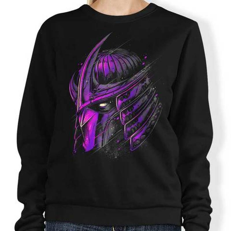 

Iron Armor Pattern Men's Hoodless Sweater 3D Printing Visual Impact Top Punk Gothic Round Neck High-quality Hoodless Sweater, Black