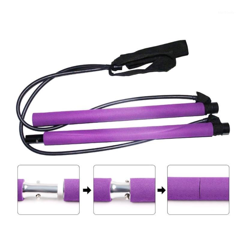 

Resistance Bands Yoga Pilates Bar Rod Rope Puller Portable Elastic Exercise Stick Lightweight Trainer Gym Home Fitness Workout1, Pink