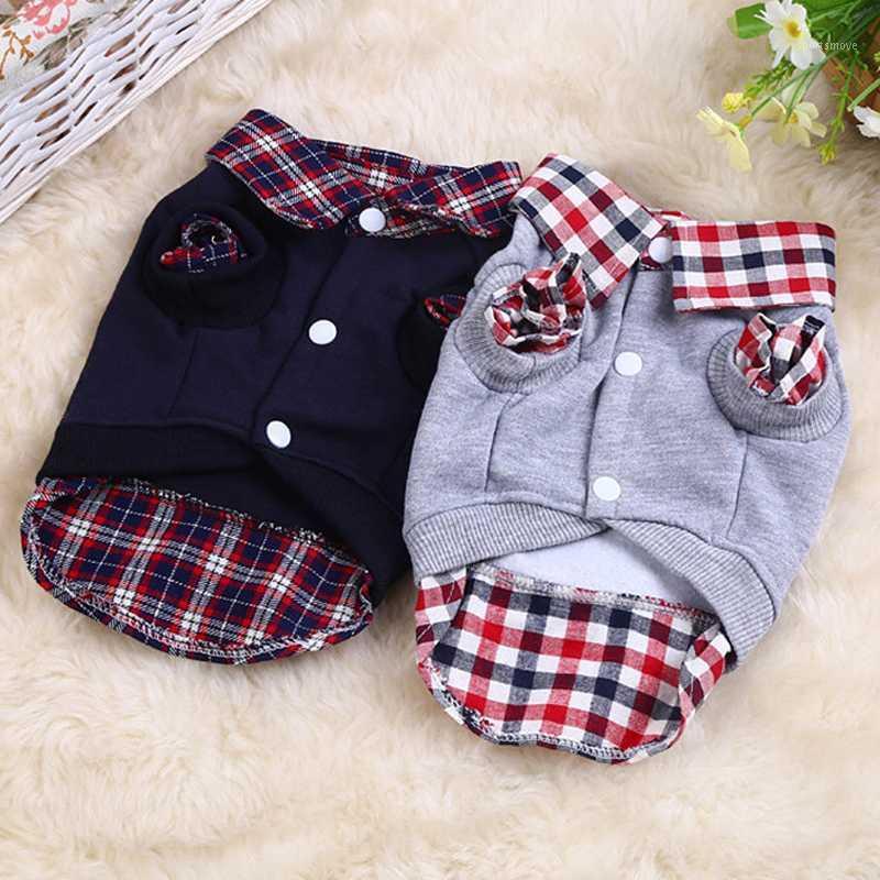 

Fashion Plaid Dog Clothes for Small Dogs Winter Warm Pet Cat Dog Coat Jackets Puppy Clothing Chihuahua Yorkshire Pug Sweatshirt1, Gray