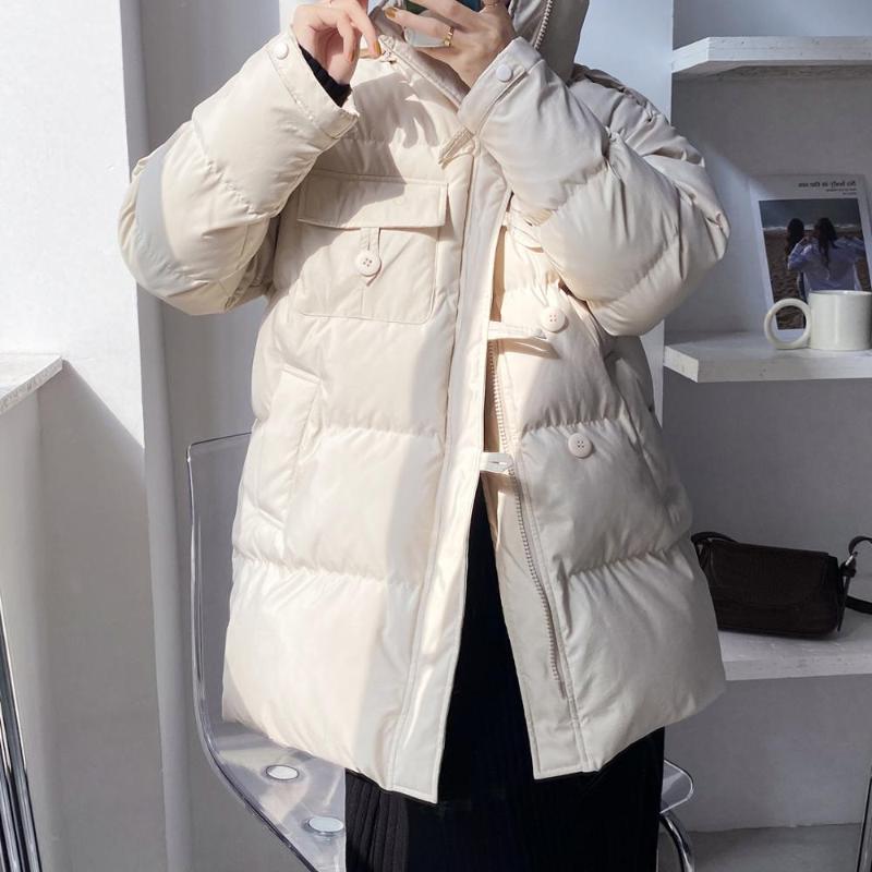 

Winter Women Jacket Thick Warm Femme Parkas Coat Female Loose Cotton-Padded Ladies Coats Jacket Clothes Women, Black