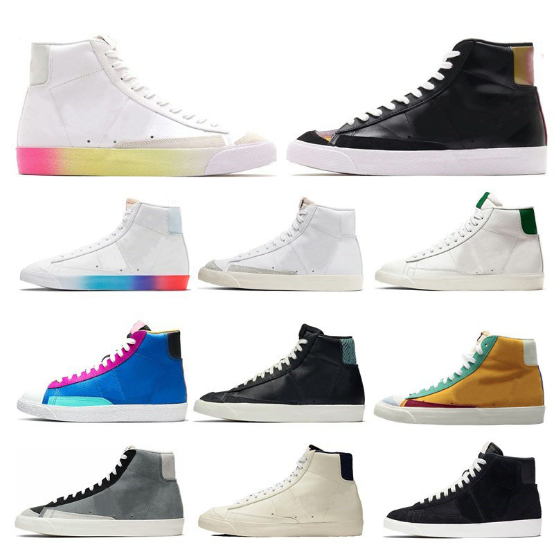 

Top Quality Blazer Mid 77 Men Shoes Vintage Multi Color Good Game Racer Blue Women Shoes White black mens trainers Outdoor Sports Sneakers, Color18