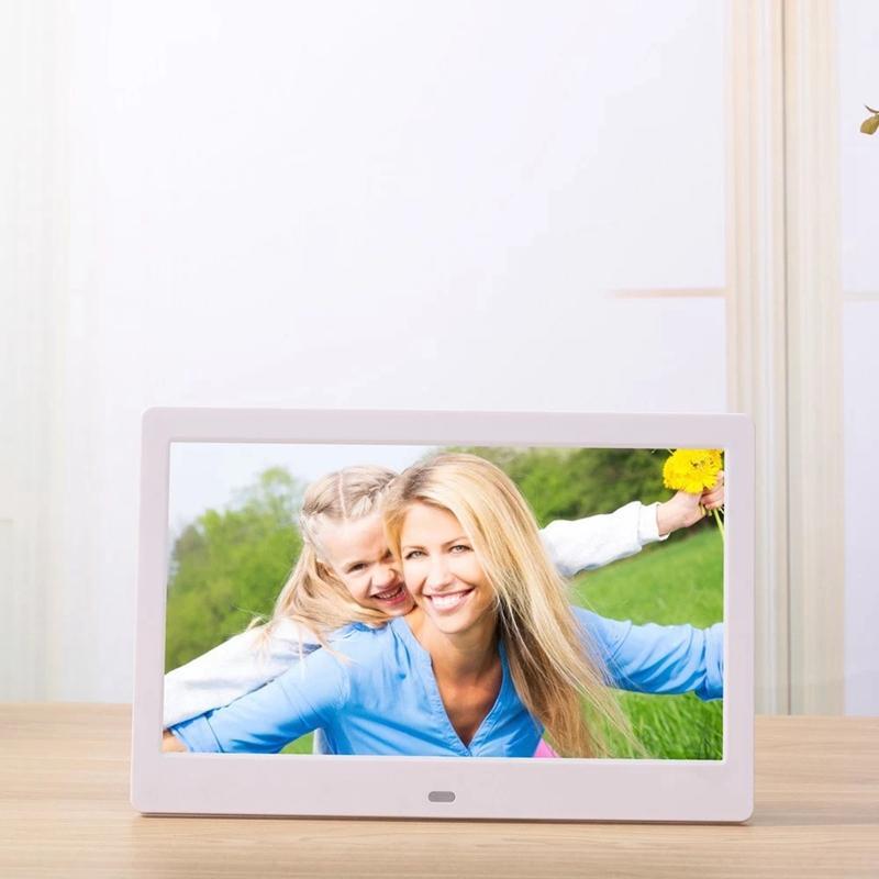 

10.1 Inch High Definition 1280X800 Full Function Digital Photo Frame Electronic Picture Music Video White(US Plug)1