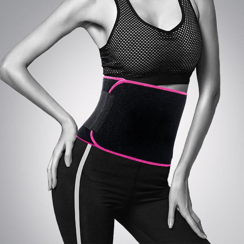 

Women Adjustable Waist Back Support Waist Trainer Trimmer Belt Sweat Utility Belt for Sport Gym Fitness Tummy Slim Belts, Rose red