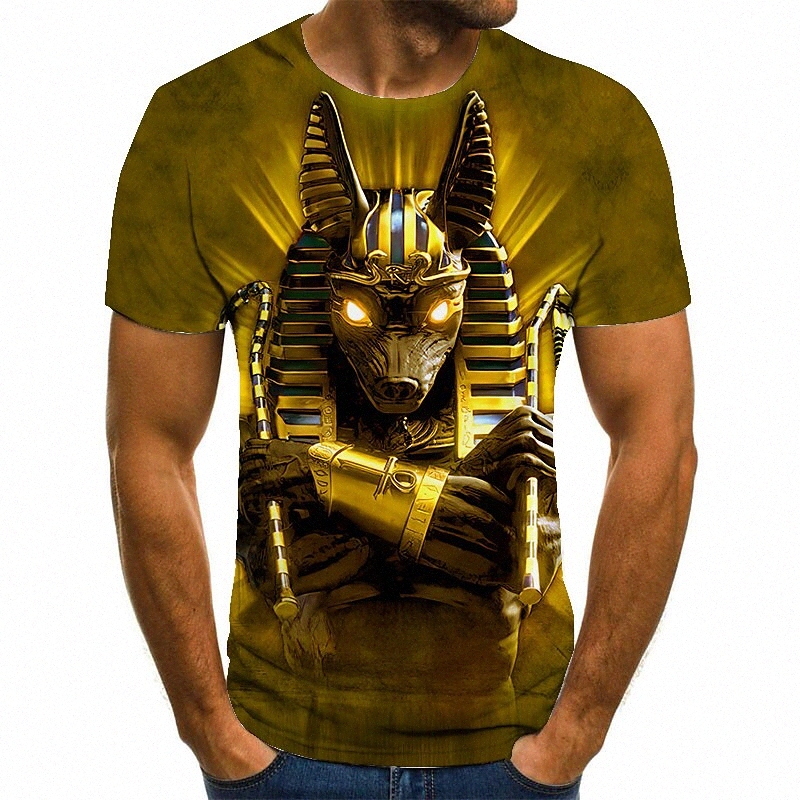 T-shirt Unisexe Tee T-shirt 3D Imprimé graphique Egypt Série Egypte Plus Taille Ronde Cou Casual Imprimé quotidien à manches courtes Sleeve Sleev