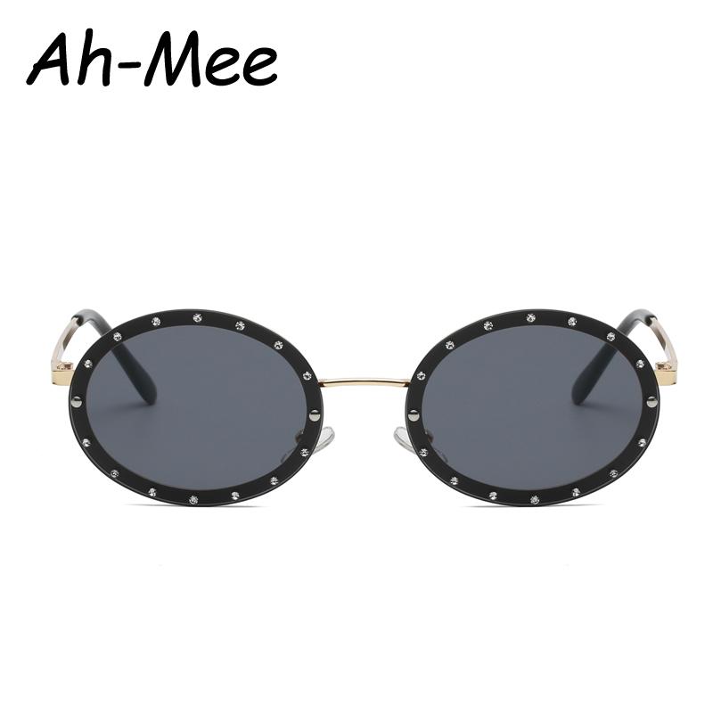 

Sunglasses Small Oval Diamond Women Men Vintage Brand Crystal Punk Sun Glasses Female Fashion Eyewear UV400 Gafas De Sol