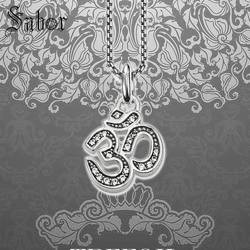

Link Chain Necklace OM Buddhist , Fashion silver color Jewelry Religious Gift For Men Women Boy Girls 2020 New