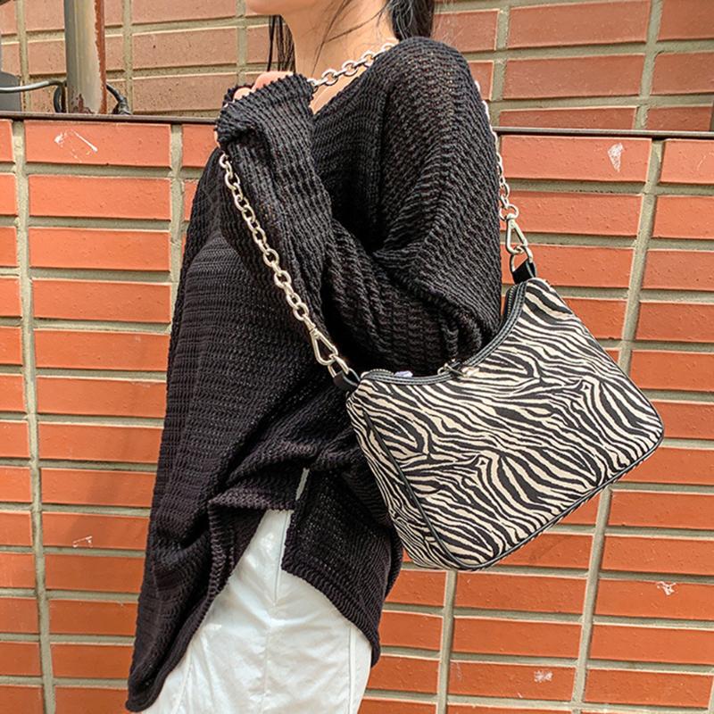 

Zebra Printed Shoulder Messenger Bag Simple Crossbody Bags Fashion Animal Pattern Casual Women Handbags Totes Clutch Bag, As pic